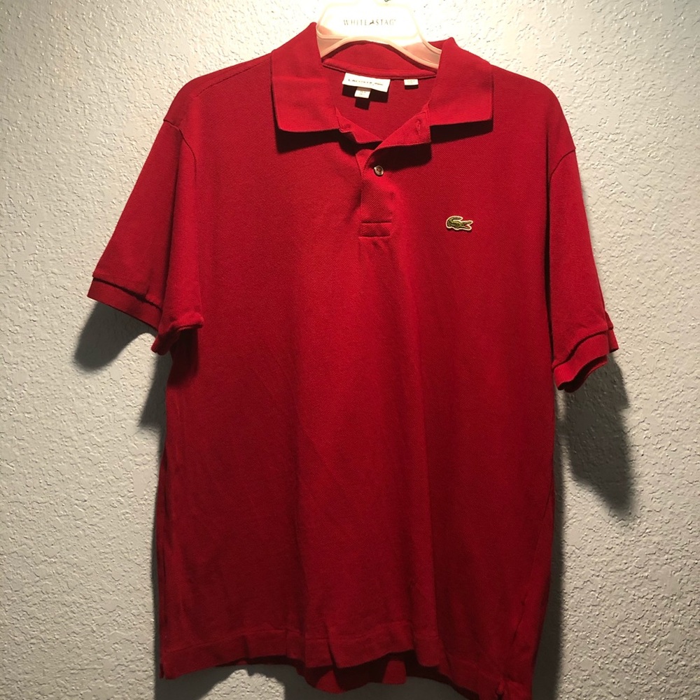 Burgundy Lacoste polo